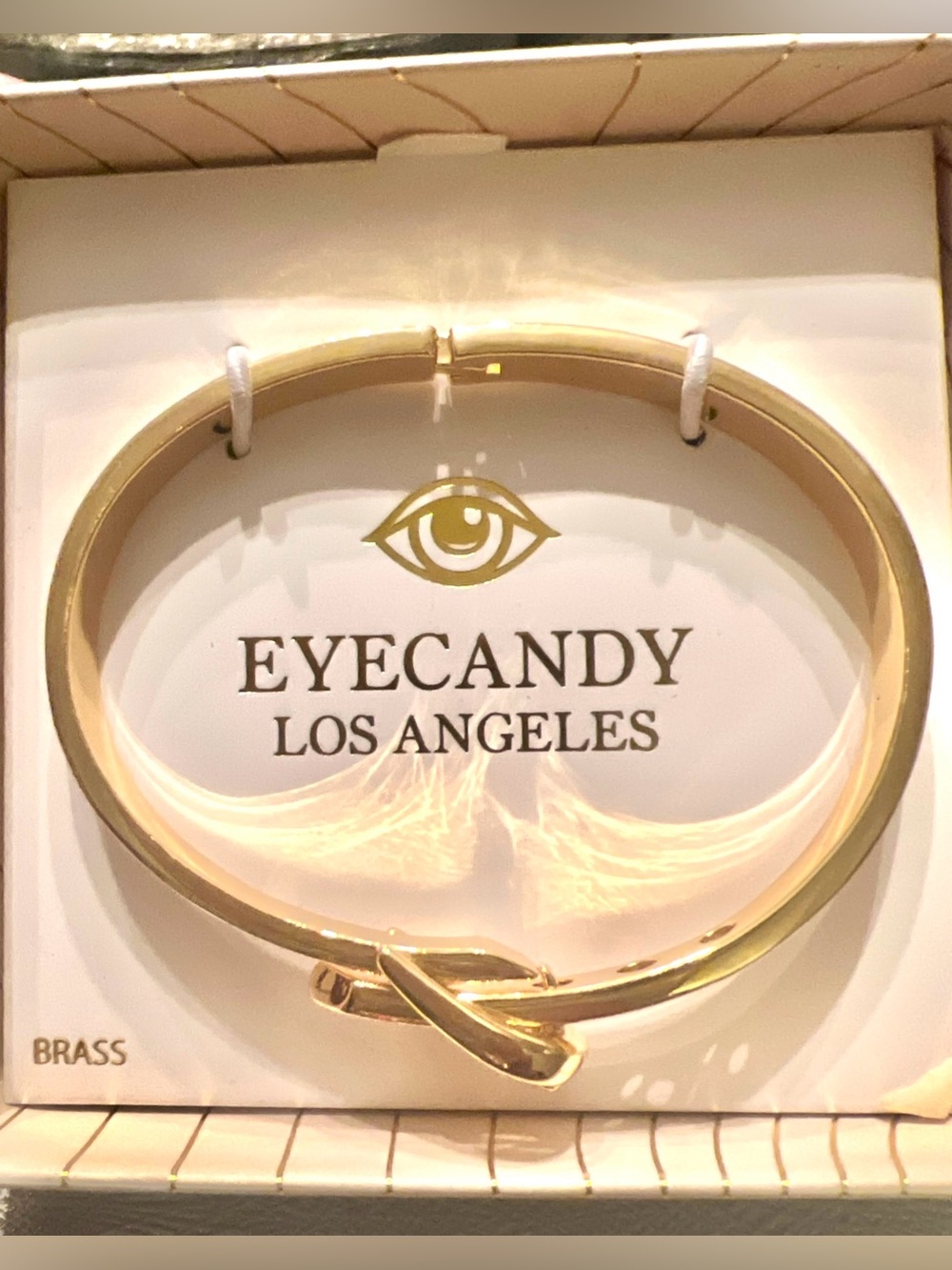 NEW Eye Candy Los Angeles Armcandy Luxe Collection Belt Brass/Gold Tone Bangle.